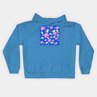 Cute Flowers in the Cornflower Background Kids Hoodie